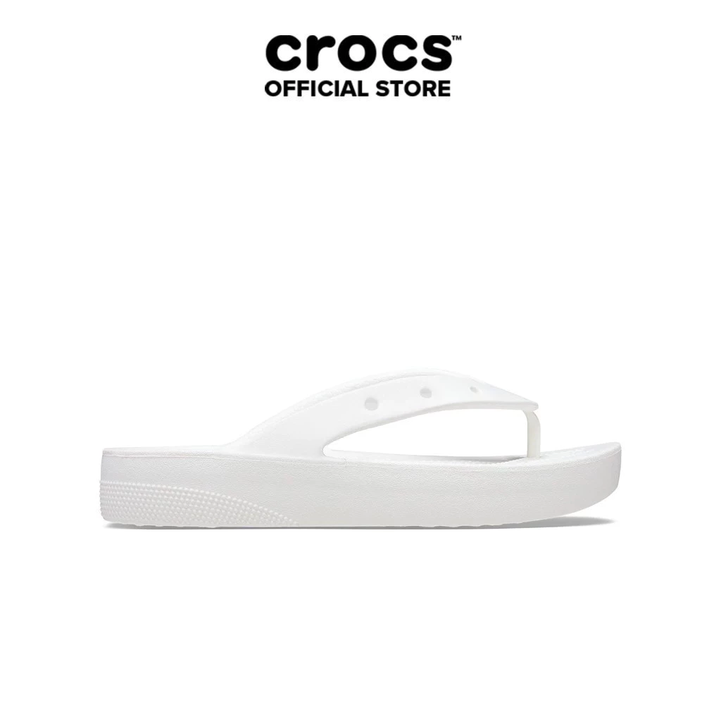 Dép Xỏ Ngón Nữ Crocs Platform Classic - White