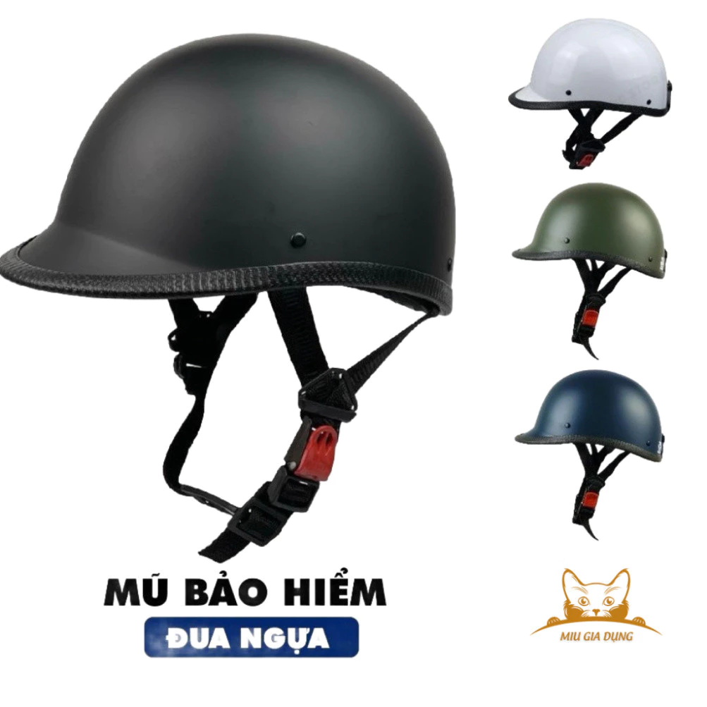 Mũ bảo hiểm lưỡi trai nửa đầu Đua Ngựa nhẹ nhàng thời trang đi trong phố