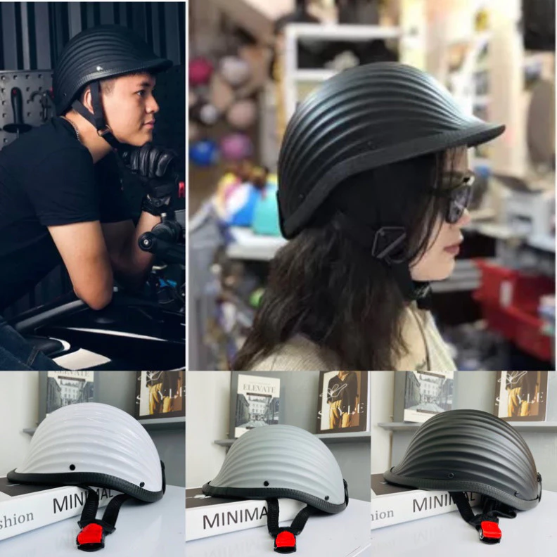 Mũ bảo hiểm 1/2 đầu đua ngựa,mũ ngựa cong gangter đội ngược,nón bảo hiểm thể thao thời trang nam độc lạ
