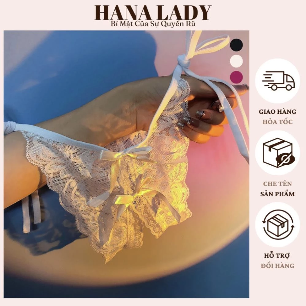 Quần lọt khe nữ, Quần chip lọt khe sexy ren không đáy hở mông xuyên thấu siêu gợi cảm quyến rũ khiêu gợi LK03