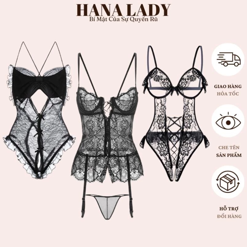 Đồ Ngủ Liền Thân Gợi Cảm - Tổng Hợp Bodysuit Thun Cotton, Ren Hở Lưng Không Đáy Sexy