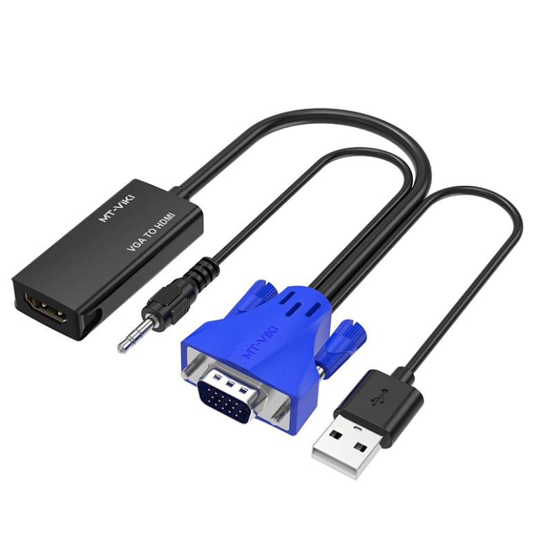 (Hàng Hãng) Cáp Chuyển Tín Hiệu VGA Sang HDMI VIKI LINK Có Âm Thanh VGA to HDMI Có Audio