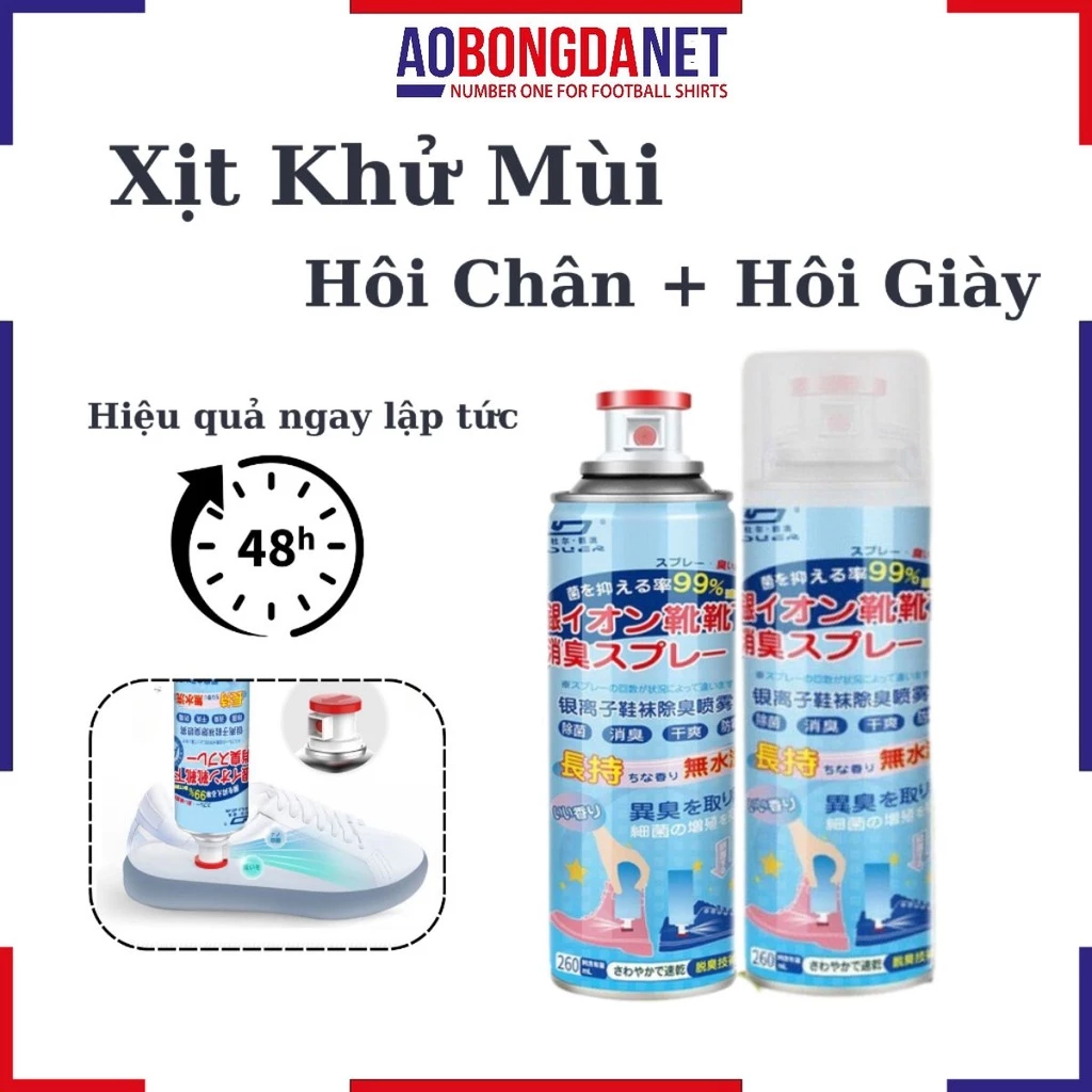 Bình Xịt Khử Mùi Hôi Giày Hôi Chân Nhật Bản, Xịt Kháng Khuẩn Hạn Chế Mồ Hôi Chân Hiệu Quả Lập Tức