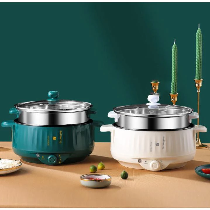 Nồi lẩu điện đa năng 2 tầng 28cm tặng kèm giá hấp inox chống dính NỒI LẨU ĐA NĂNG 2 TẦNG, CA LẨU MINI, BẾP ĐIỆN