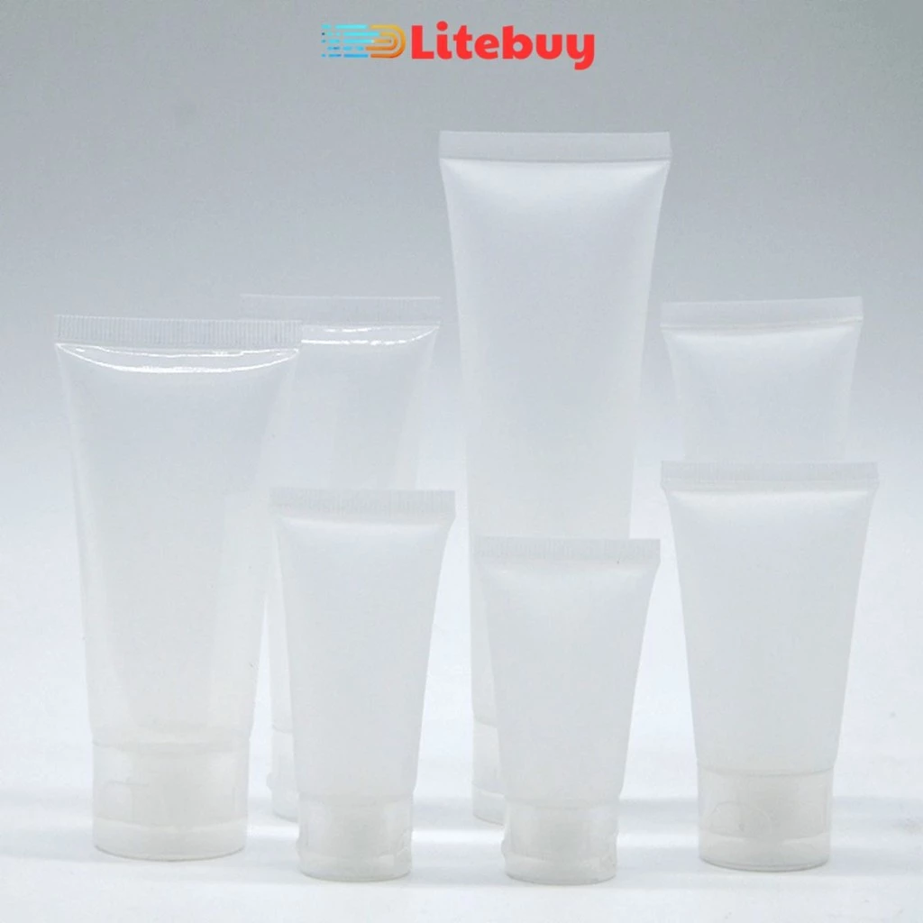 PVN60192 Set 3 Chai nhựa, Tuýp chiết mỹ phẩm, sữa rửa mặt, kem nền 15ml.30ml,50ml, 100ml