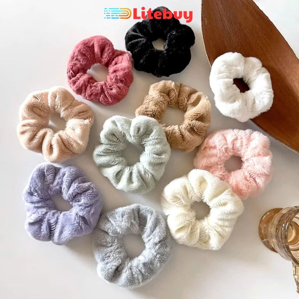 PVN66633 Cột tóc,Dây buộc tóc, Scrunchies Vải Lông Mềm Đẹp