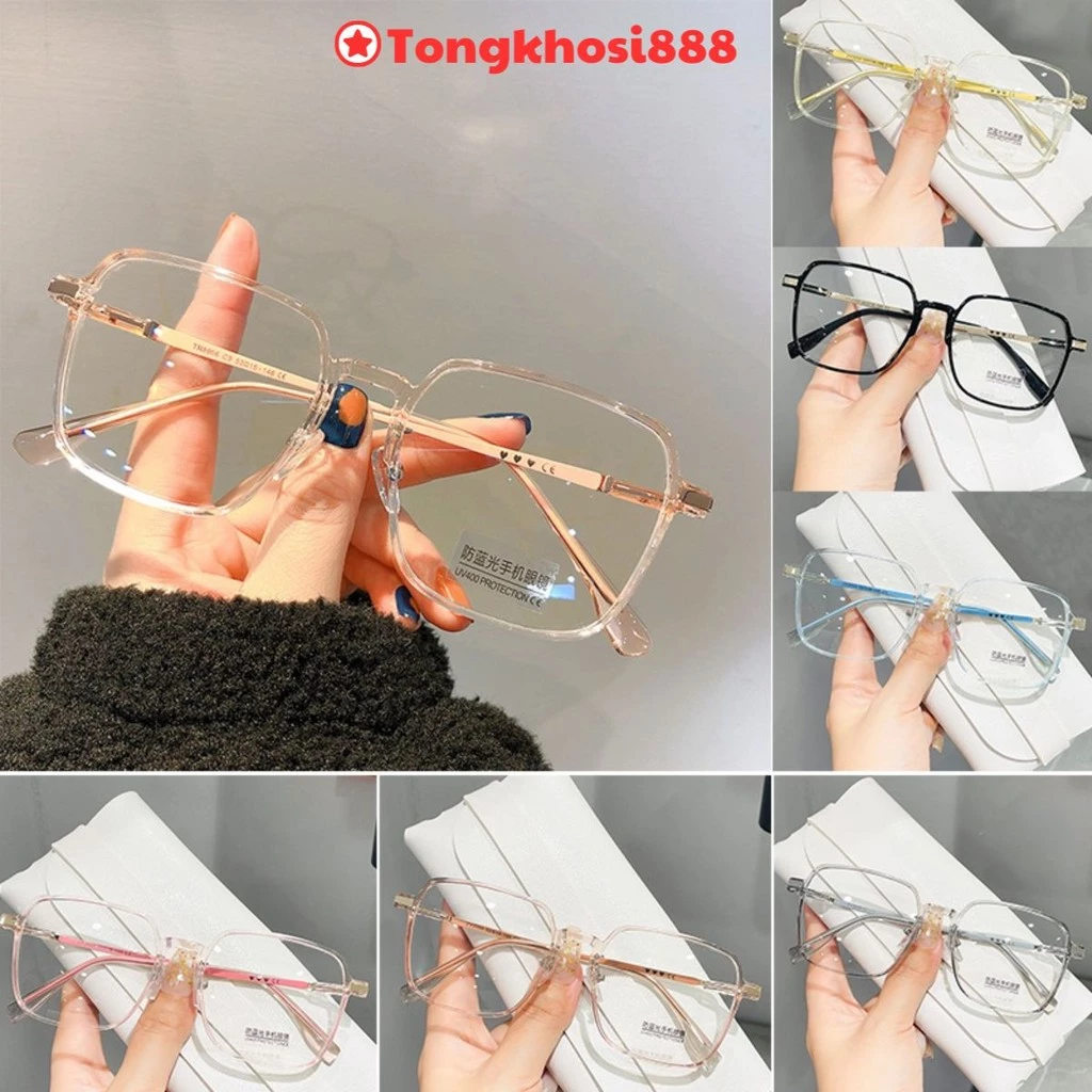 PVN60850 Mắt Kính Gọng Lớn Siêu Nhẹ Chống Ánh Sáng Xanh Thời Trang Hàn Quốc Cho Nữ