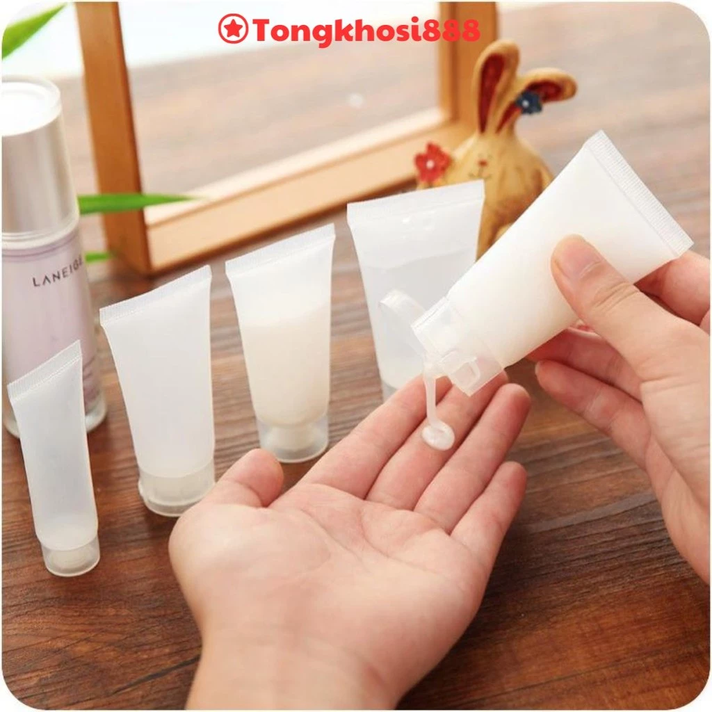 PVN60192 Set 3 Chai Nhựa Chiết Mỹ Phẩm Đựng Kem Đánh Răng Dầu Gội Sửa Tắm Sữa Rửa Mặt