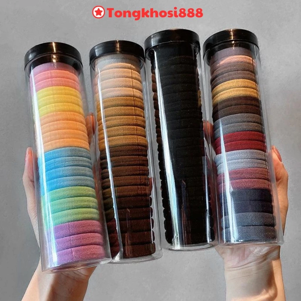 PVN39913 Set hộp 20 cái dây chun buộc tóc nhiều màu