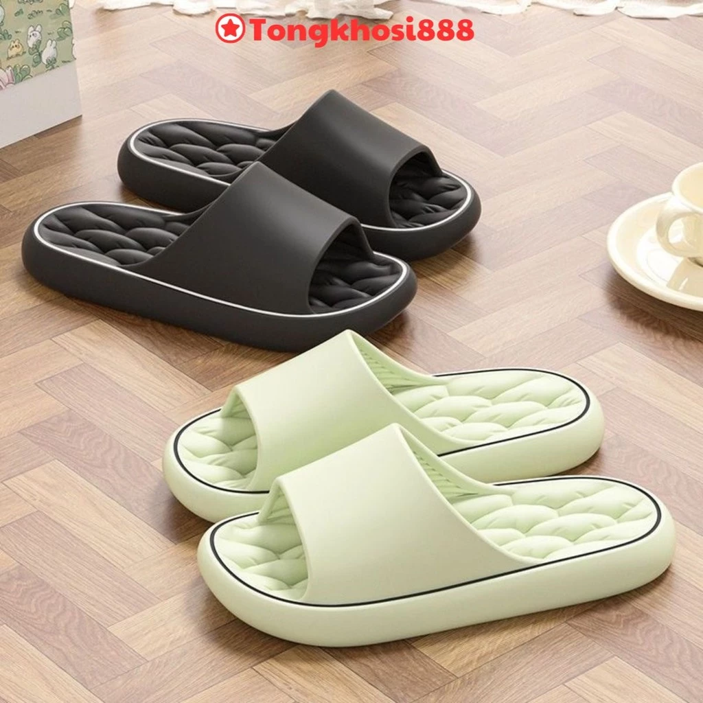 PVN66348 Dép nữ màu trơn đơn giản, Dép phòng tắm gia đình thoải mái T888