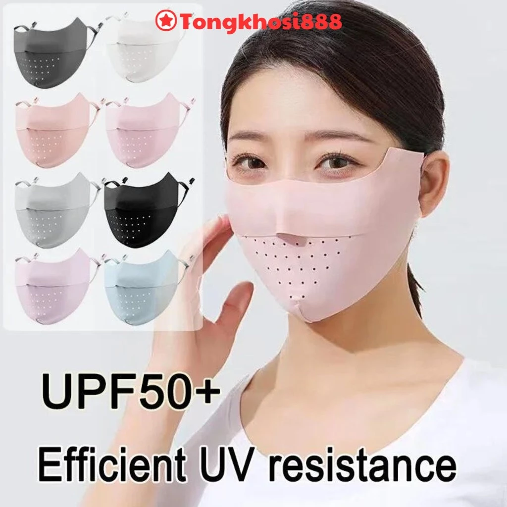 PVN63552 Khẩu trang 5D chống nắng UPF 50+ chống tia UV thiết kế ôm mặt có lỗ thoáng khí thời trang