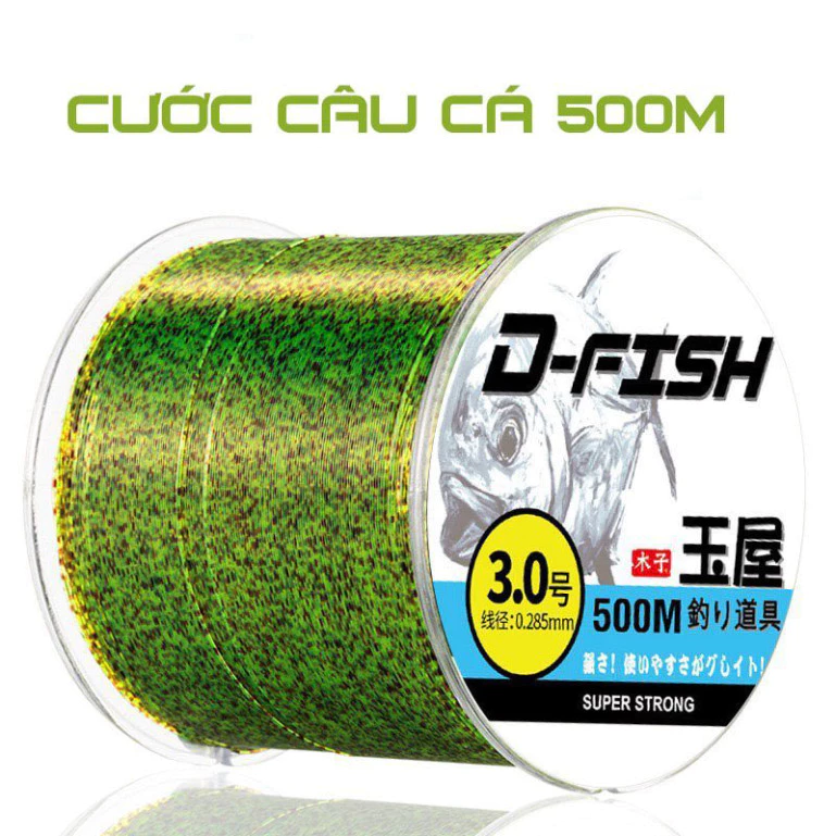Cước câu cá Dfish 500m tải cá tốt dùng làm dây trục câu cá 556hanz8945