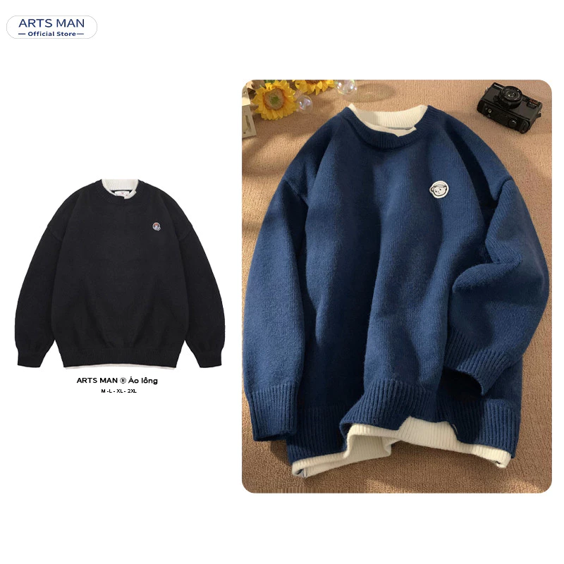 Áo len Artsman 2 áo len kiểu Nhật mùa đông mặc trong cho cả nam và nữ Unisex Local Brand