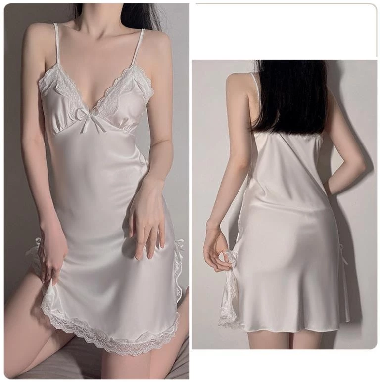 Váy ngủ sexy Đầm mặc nhà gợi cảm quyến rũ DN107 Đồ ngủ nữ gợi cảm mặc nhà thoáng mát thoải mái