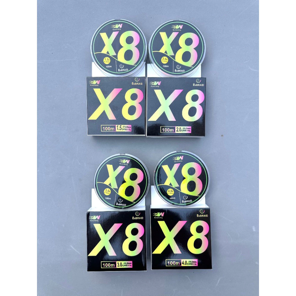Dây Dù PE X8 Đủ 100m Chính Hãng WuTu Fishing 7 Màu aic56cv68
