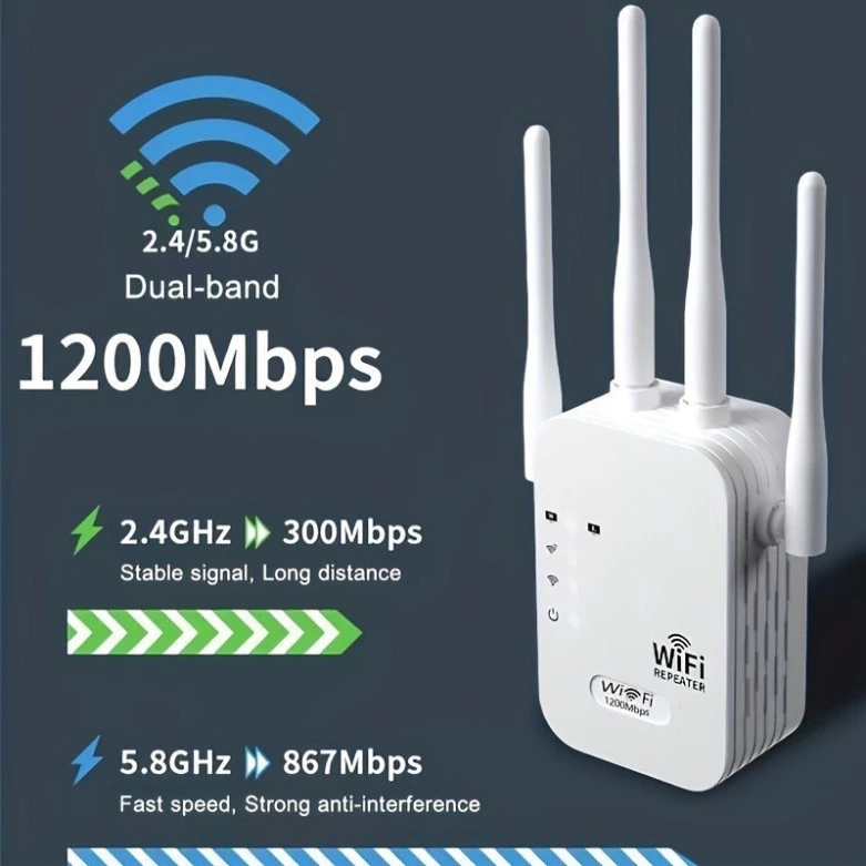 Bộ Kích Sóng Wifi 4 Râu Tốc Độ Cao 300Mbps - Bộ Kích Sóng Wifi Xuyên Tường Cải Thiện Tốc Độ Mạng HOT