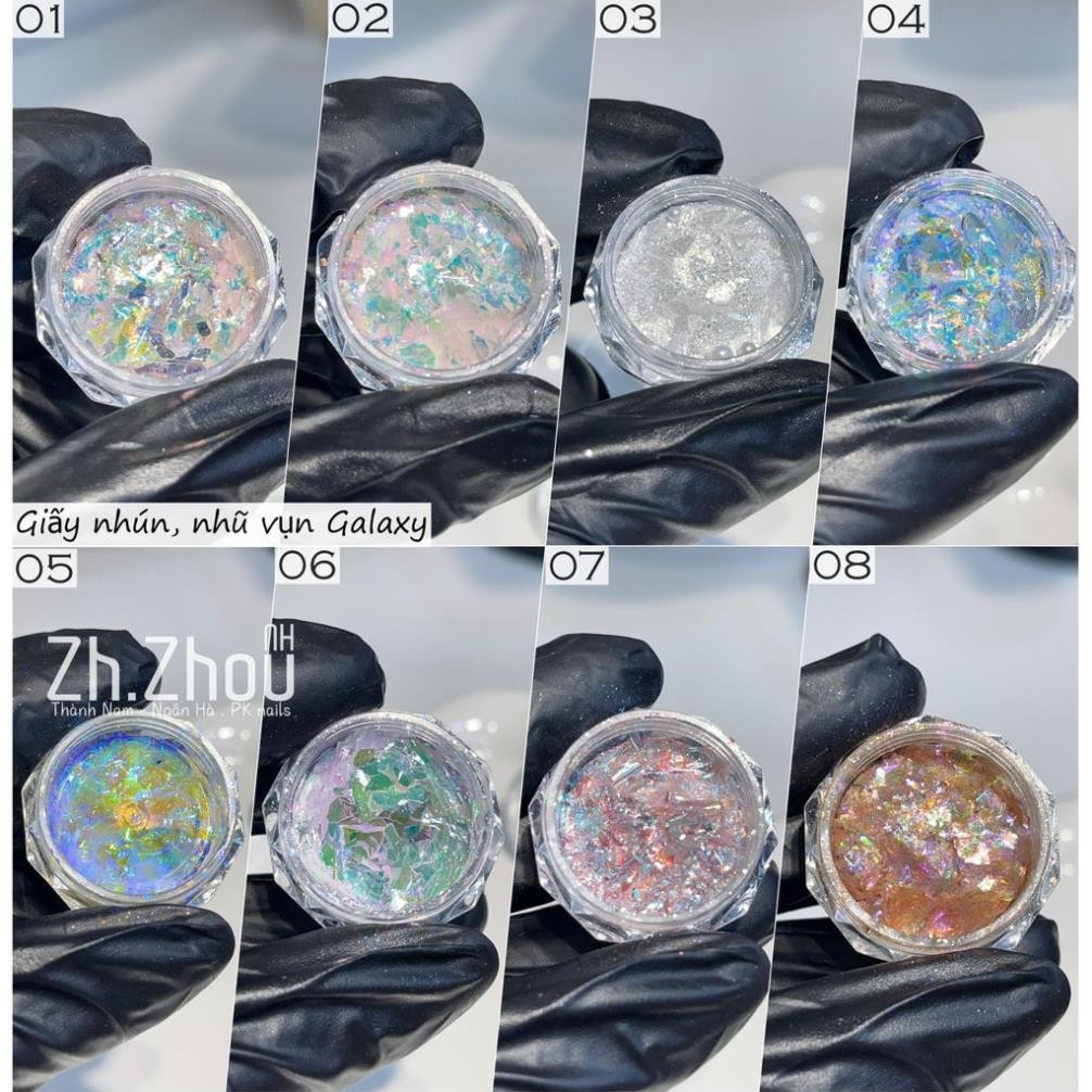 Giấy nhún galaxy, nhũ vụn galaxy, nhũ vụn khổng tước, Nhũ bay mix nhũ flash kim cương nhũ flash cao cấp