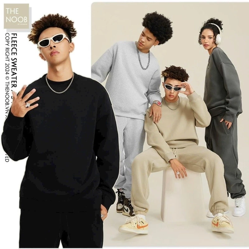 Áo Sweater U.nion studio nỉ da cá xuất Hàn dành cho unisex