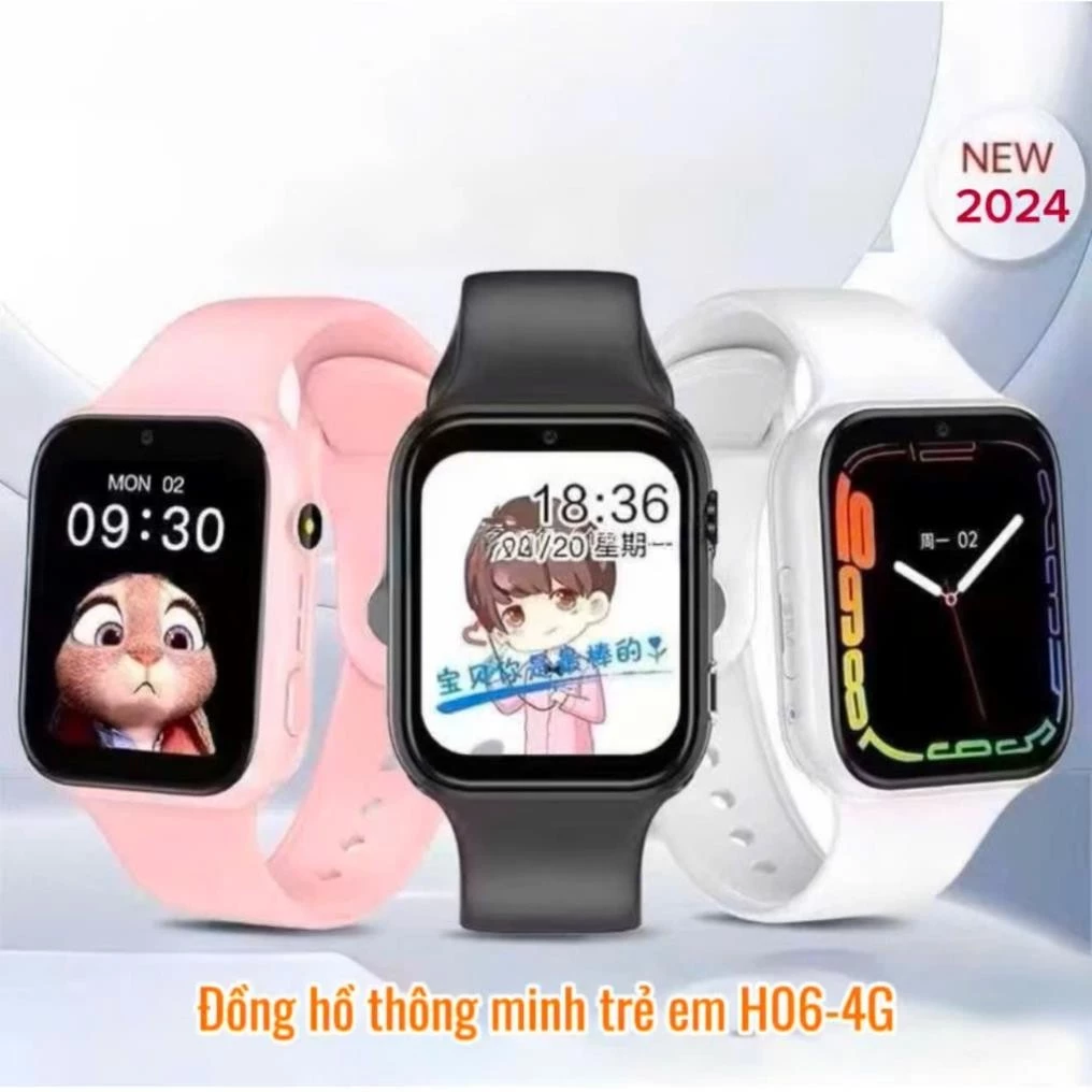 [Gọi video] Đồng hồ thông minh định vị cho bé H06 , Nghe gọi, nhắn tin, chụp ảnh, SOS, khoanh vùng an toàn sim 4G