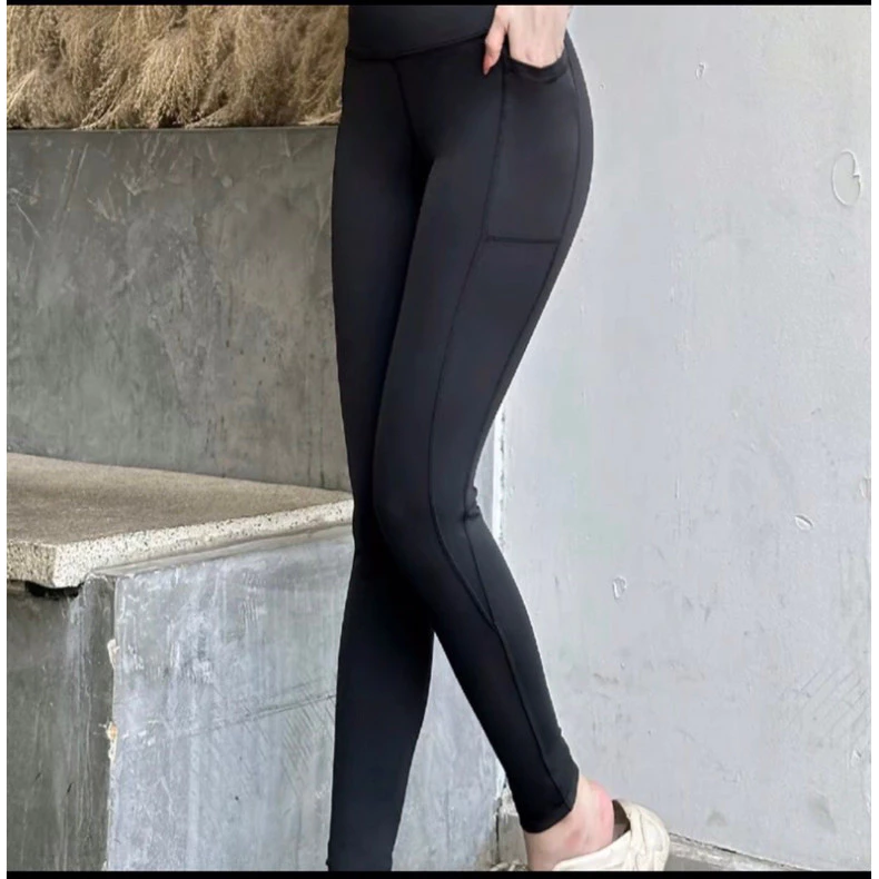 Quần tập nữ tập gym yoga aerobic chạy bộ đạp xe bơi lội quần leging chất dày dặn