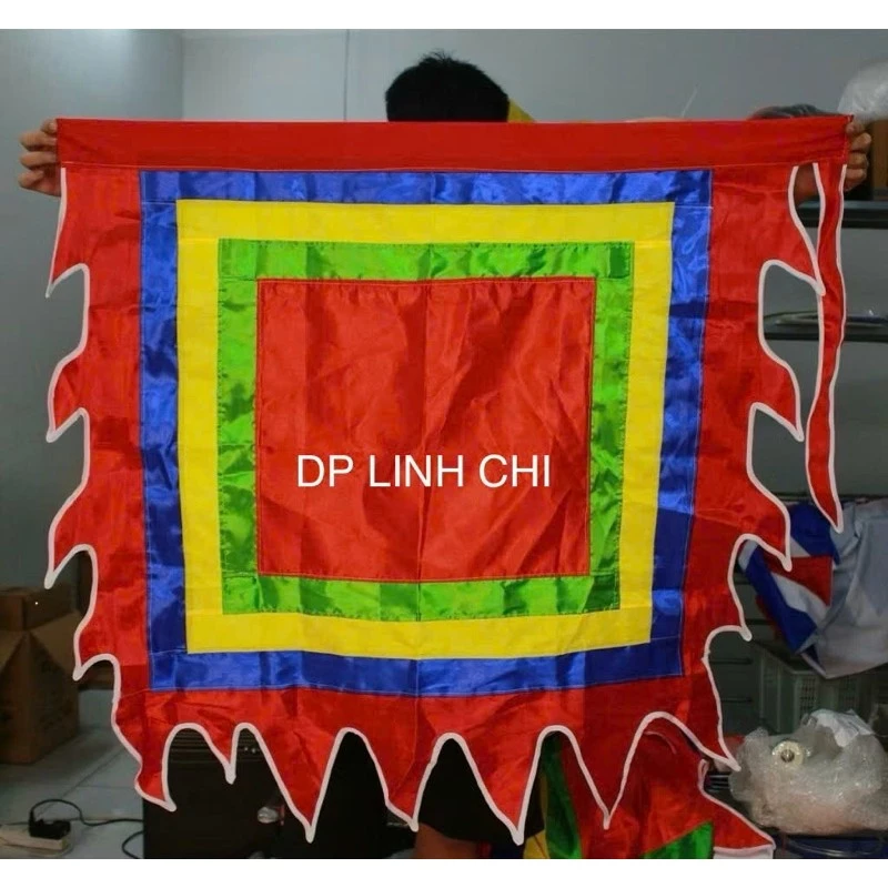 (HOẢ TỐC HÀ NỘI) Cờ Thần, Cờ Ngũ Sắc Vải Đẹp, Cờ Lễ Hội, Cờ treo đình chùa, Cờ hầu cúng, hầu đồng