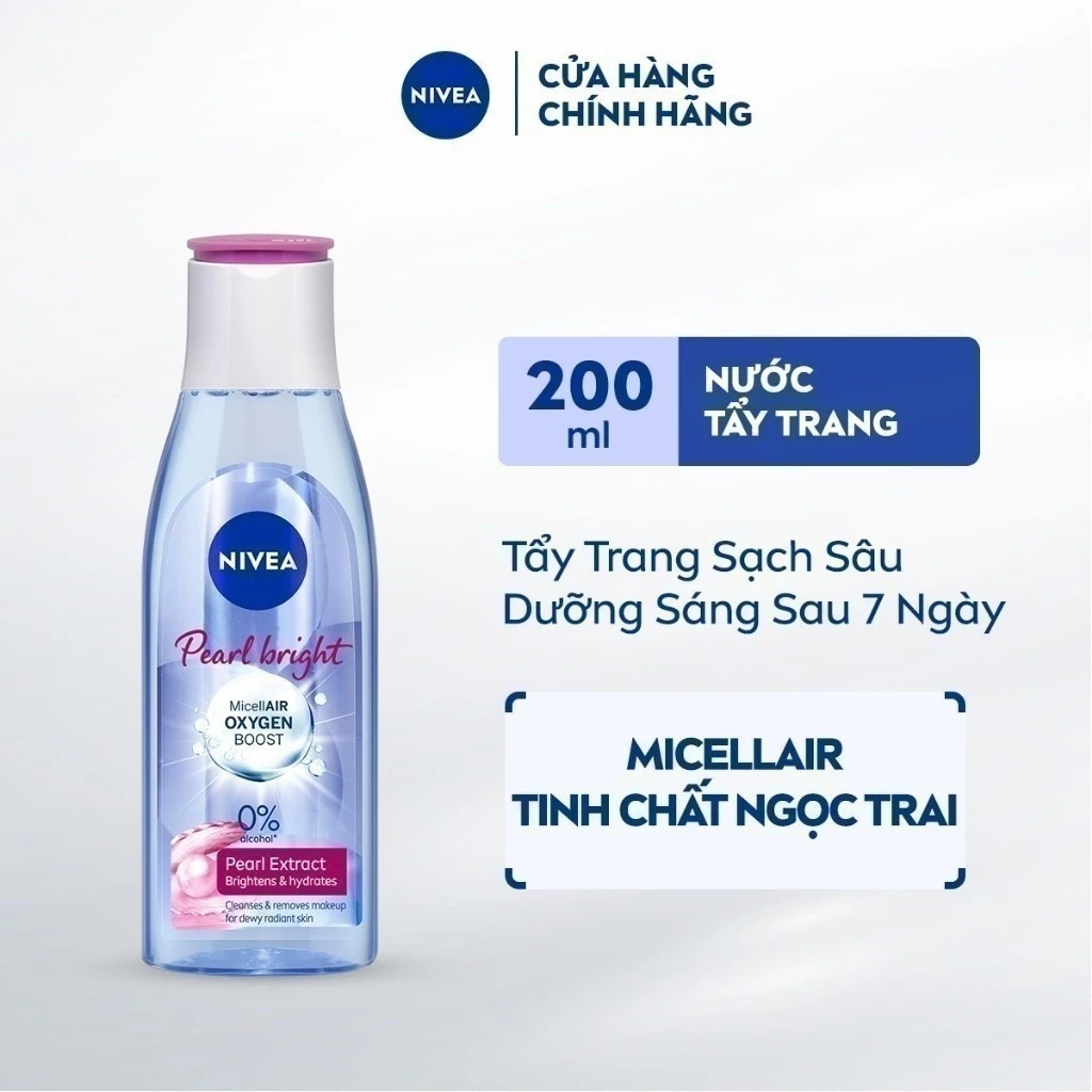 Nước Tẩy Trang NIVEA Pearl Bright Sáng Da | Sạch Sâu 200ml - 84911