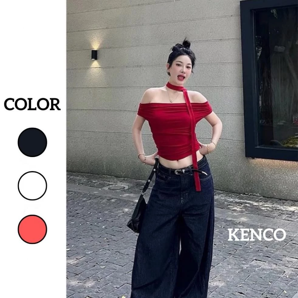 [MẶC 10 KIỂU] Áo trễ vai nữ KÈM DÂY cộc tay thun cotton mềm mịn Z24 justdun TDS clothing