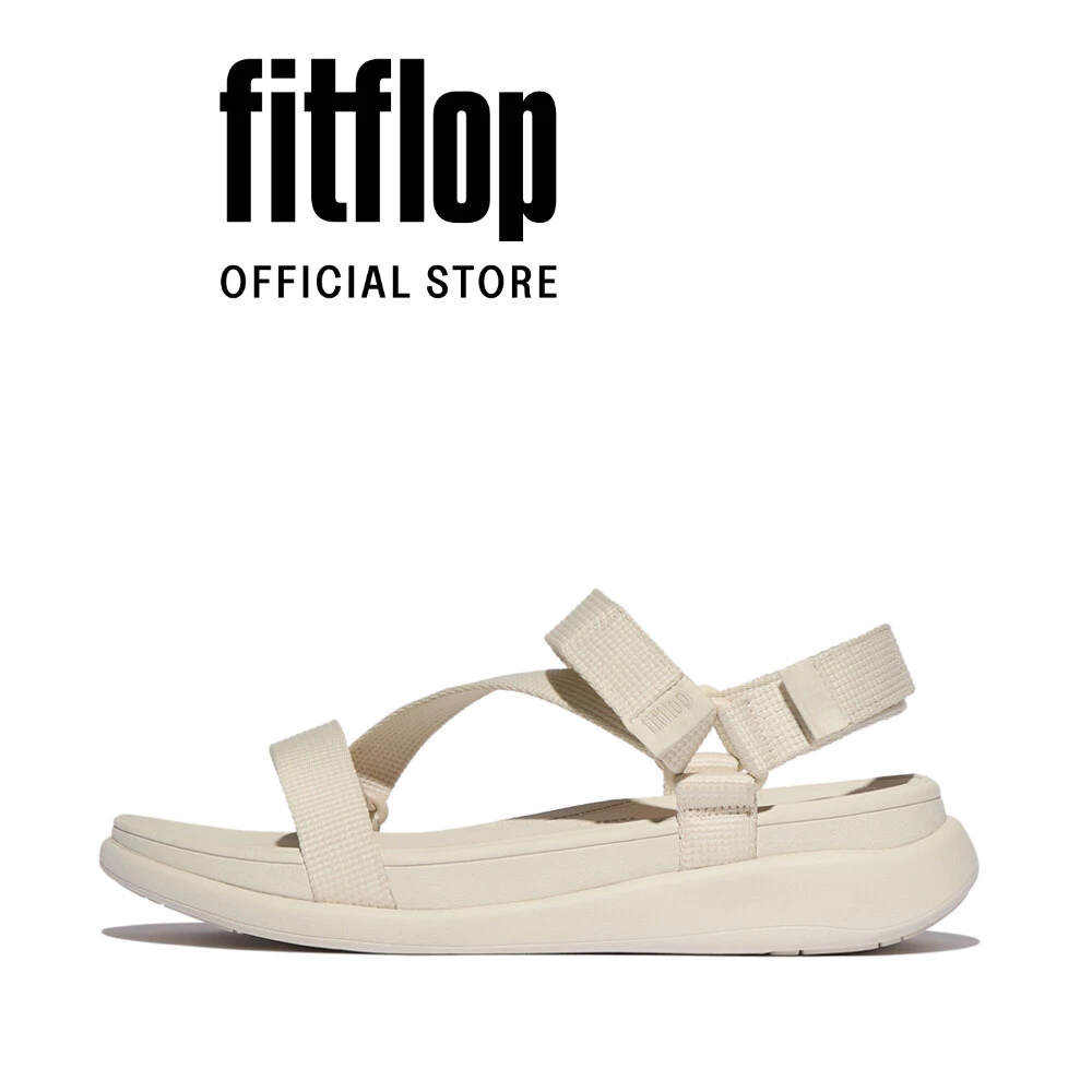 Dép Xăng Đan Nữ FitFlop F-MODE Go Điều Chỉnh Đai Webbing Đế Z - Beige - FON - IV8-A99