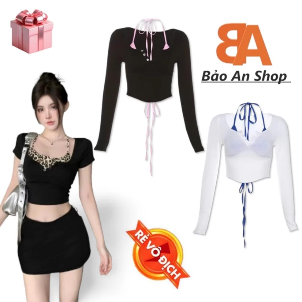 [ SA-251 ] Sét bộ nữ 2 món áo thun body cổ cài cúc kèm áo bra lót trong gợi cảm