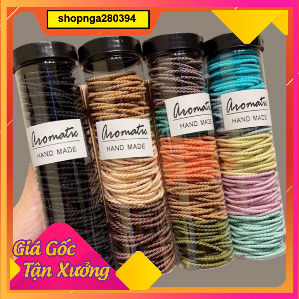 Sét 100 Dây Cột Tóc Cao Su Thời Trang Cho Nữ và Bé, Chun Buộc Tóc Hàn Quốc Đẹp Mắt, Sang Chảnh 🍀