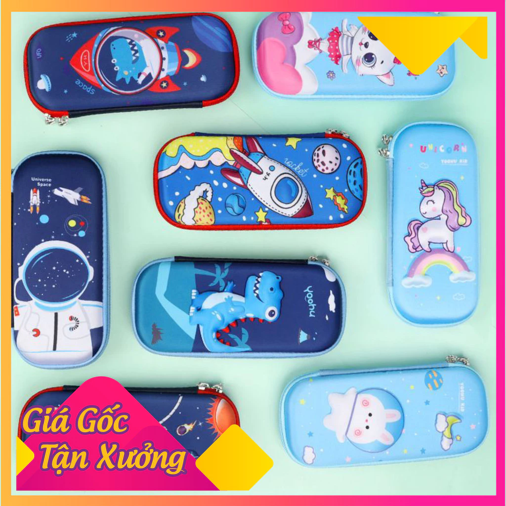 Hộp Đựng Bút Dễ Thương  Với Thiết Kế Hoạt Hình 3D Độc Đáo Dành Cho Trẻ Em