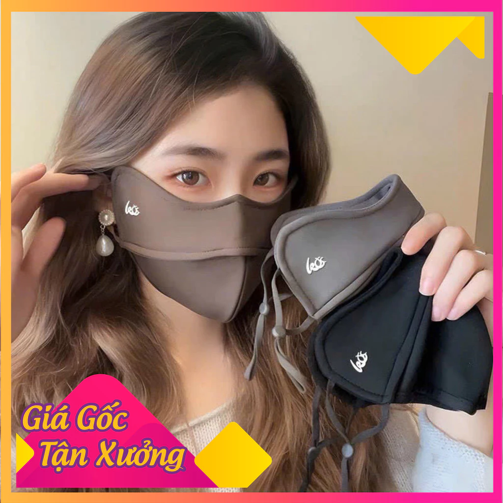 Khẩu trang chống nắng tia uv thoáng khí có lỗ thông hơi. Khẩu trang chống nắng có logo mềm mịn ( hang đẹp)