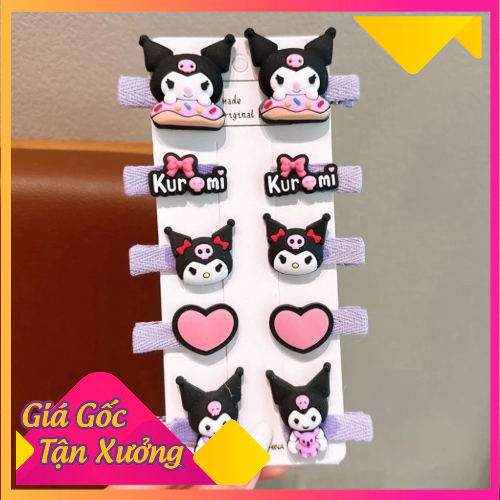Vỉ 10 Kep Tóc Mỏ Vịt Cho bé gái dễ thương cưng xỉu
