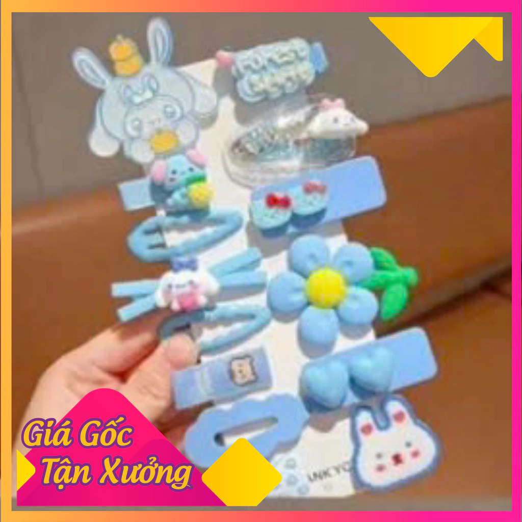 Bộ kẹp tóc cho bé gái 14 chi tiết cho bé gái nhiều hoạ tiết dễ thương  cưng xỉu