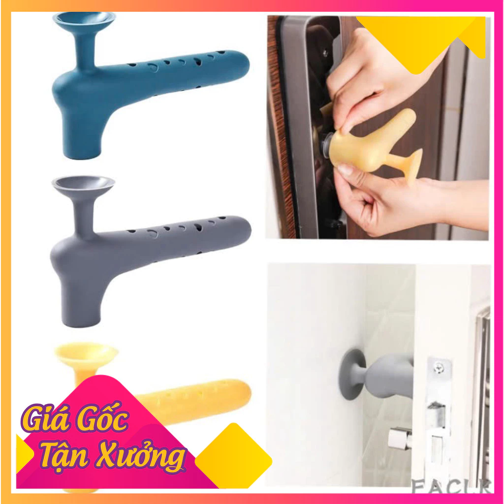 Tay nắm cửa chống va đập tiện dụng. Tay nắm cửa silicol mềm mại dễ sử dụng an toàn cho bé