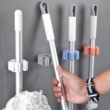 Combo 5 Kẹp treo dụng cụ vệ sinh và chổi lau nhà, kẹp treo đồ gia dụng dán tường  - HD21