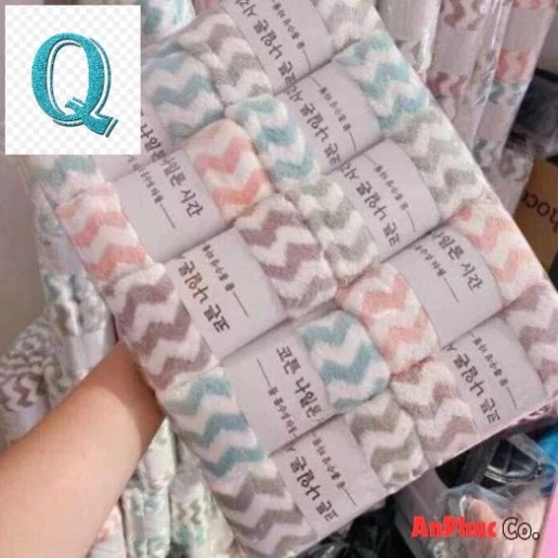 COMBO 10 Khăn Mặt Cotton Khăn Mặt Lông Cừu Siêu Mềm Nhiều Màu 30x50cm