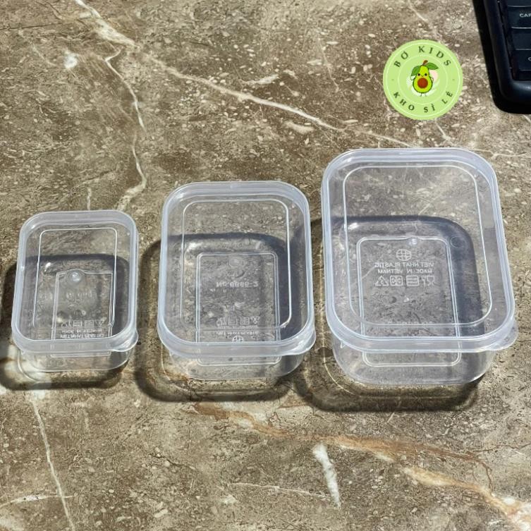 Sỉ 10 Hộp Đựng Thực Phẩm Có Lắp Để Tủ Lạnh Nhựa Việt Nhật, Hộp Trữ Đông Đựng Đồ Ăn, Đồ Ăn Dặm Cho Bé