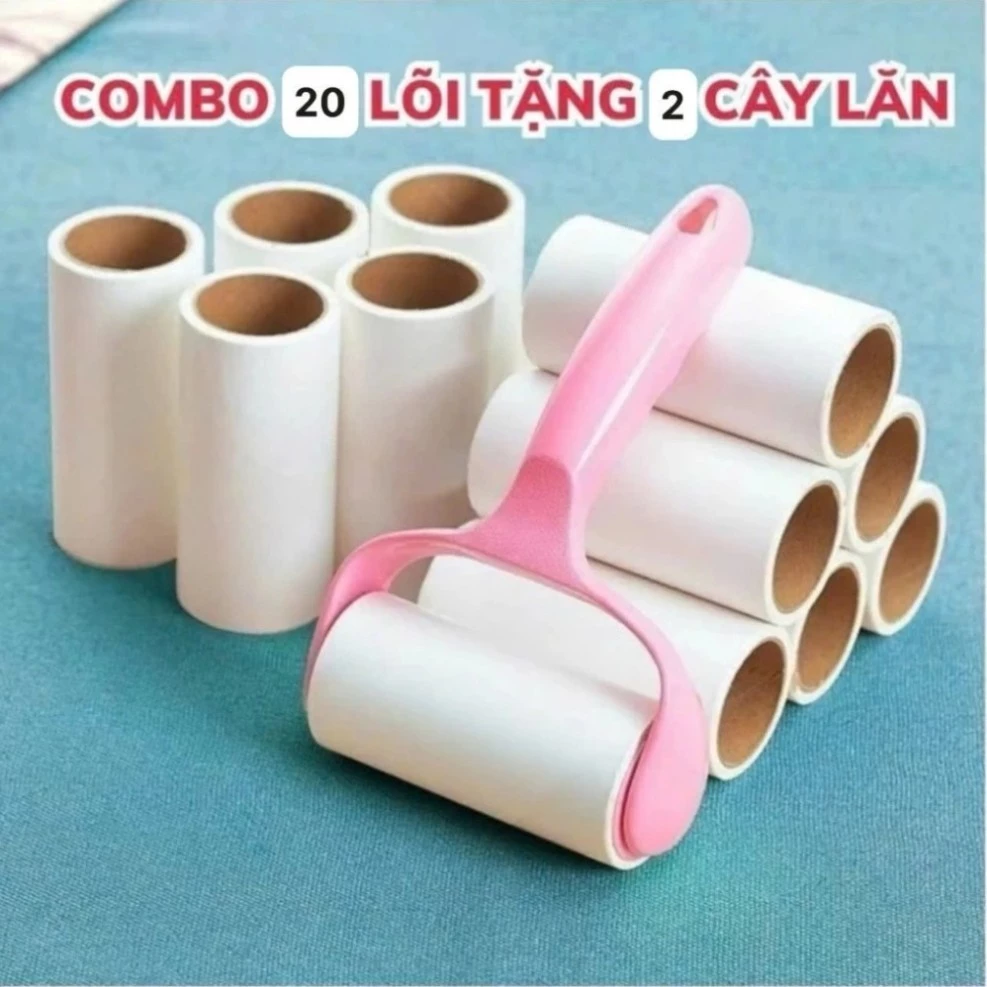 Combo 10 Lõi Lăn Bụi Tặng kèm 1 cây lăn, cây lăn bị làm sạch quần áo, chăm ga  - BA99