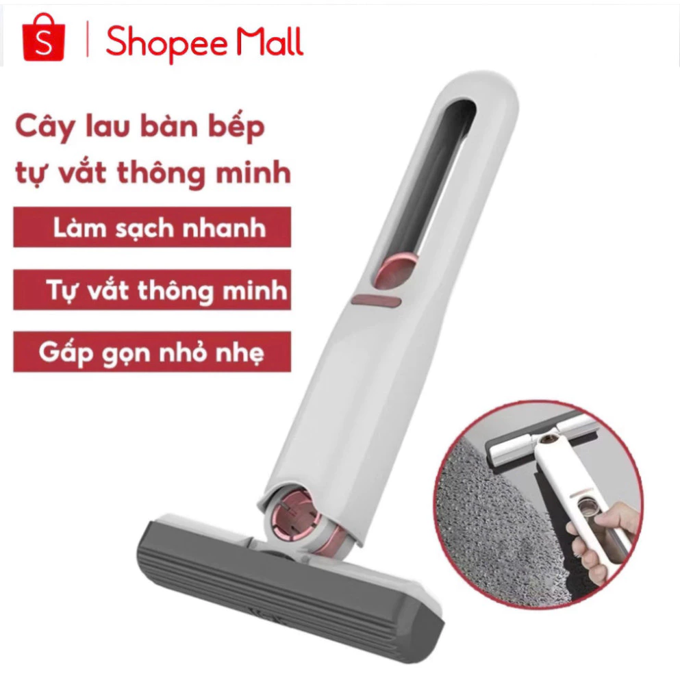 Cây Lau nhà Mini HGHOME Cây gạt kính cầm tay Mini có thể gấp gọn tiện lợi
