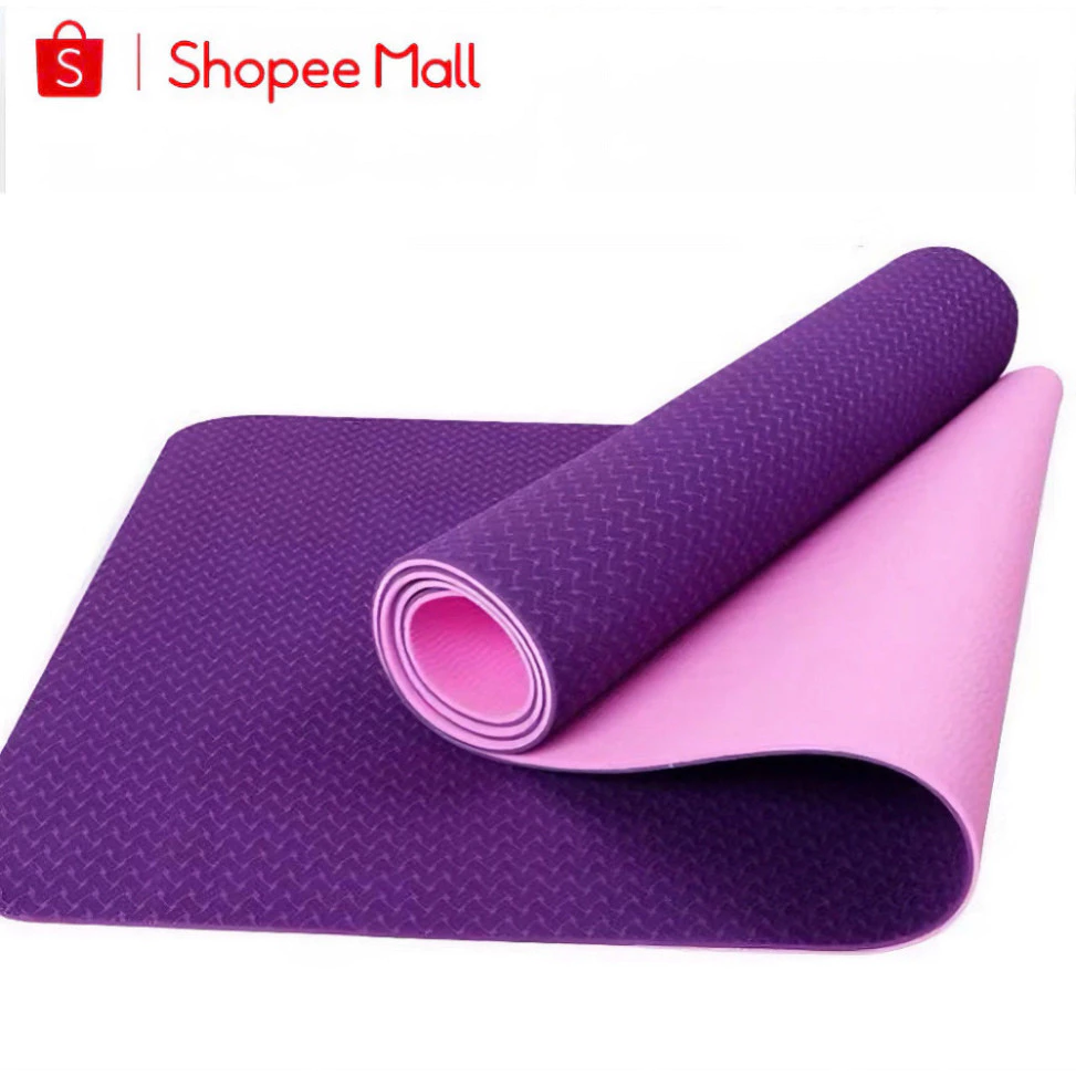 Thảm Tập yoga HGHOME chống trượt 2 lớp dày chất liệu cao su non TPE cao cấp [ HÀNG TỐT ]