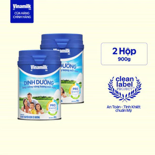 Bộ 2 hộp Sữa bột nguyên kem dinh dưỡng có đường Vinamilk Hộp thiếc 900g