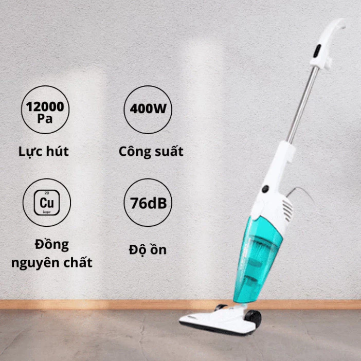 Máy Hút Bụi Lau Nhà Cầm Tay Có Dây Lực Hút 22000Pa Tặng Kèm Đầu Hút Giường SP01