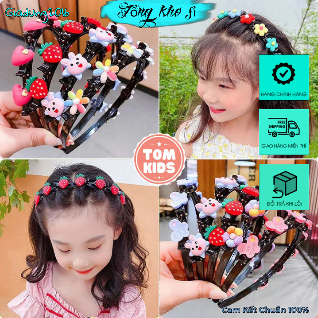 Băng Đô Cài Tóc Đính Hoa Xinh Xắn Cho Bé Gái🌏FREE SHIP🌎Bờm Tóc Đính Hoa Có Kẹp Tạo Đồ Phồng Siêu Xinh