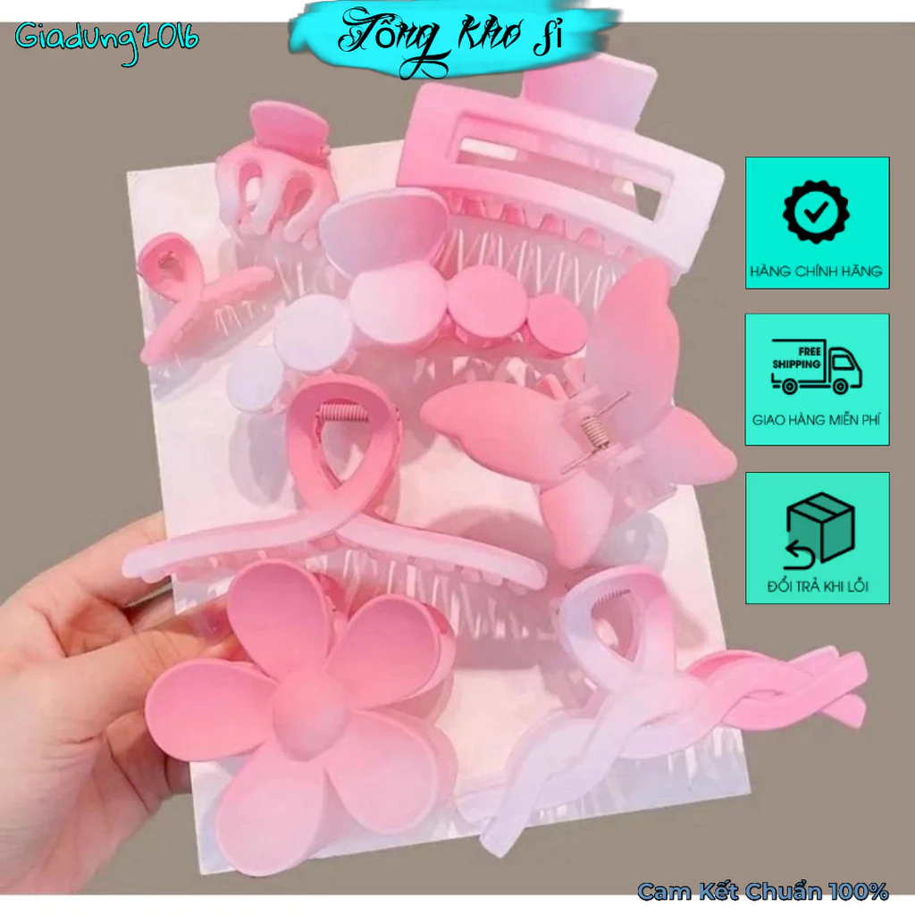 Set 8 Kẹp Tóc Càng Cua 🌏FREE SHIP🌎 Combo 8 Kẹp Tóc Hàn Quốc Nhiều Kiểu Phong Cách Thanh Lịch Siêu Xinh Dành Cho Nữ