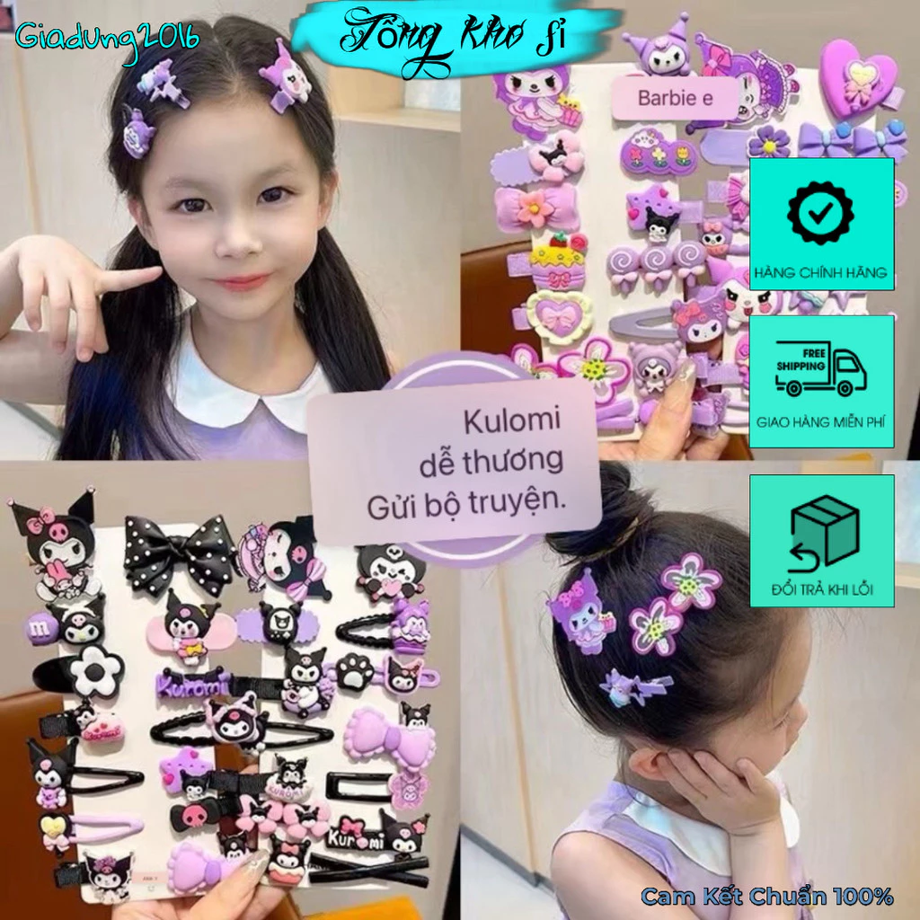 SET 14  KẸP TÓC KUROMI dễ thương cho bé gái 2024 14.6 (Tuyển Sỉ)