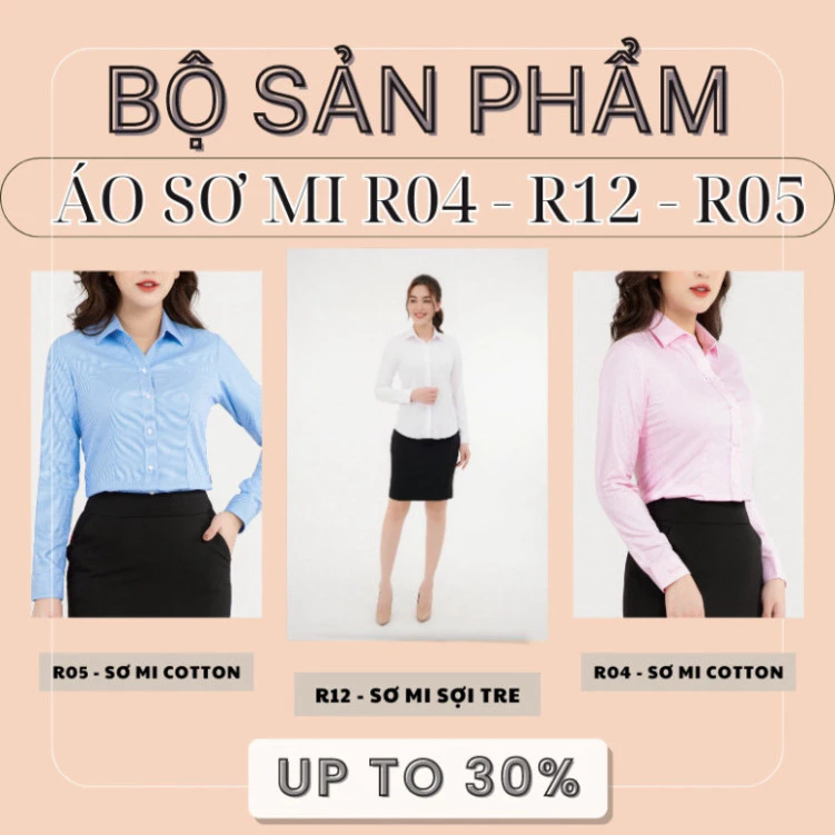 Áo sơ mi họa tiết kẻ sợi tre R12 và áo cotton kẻ tăm R04, R05 phong cách Thái Hòa thời trang độc đáo