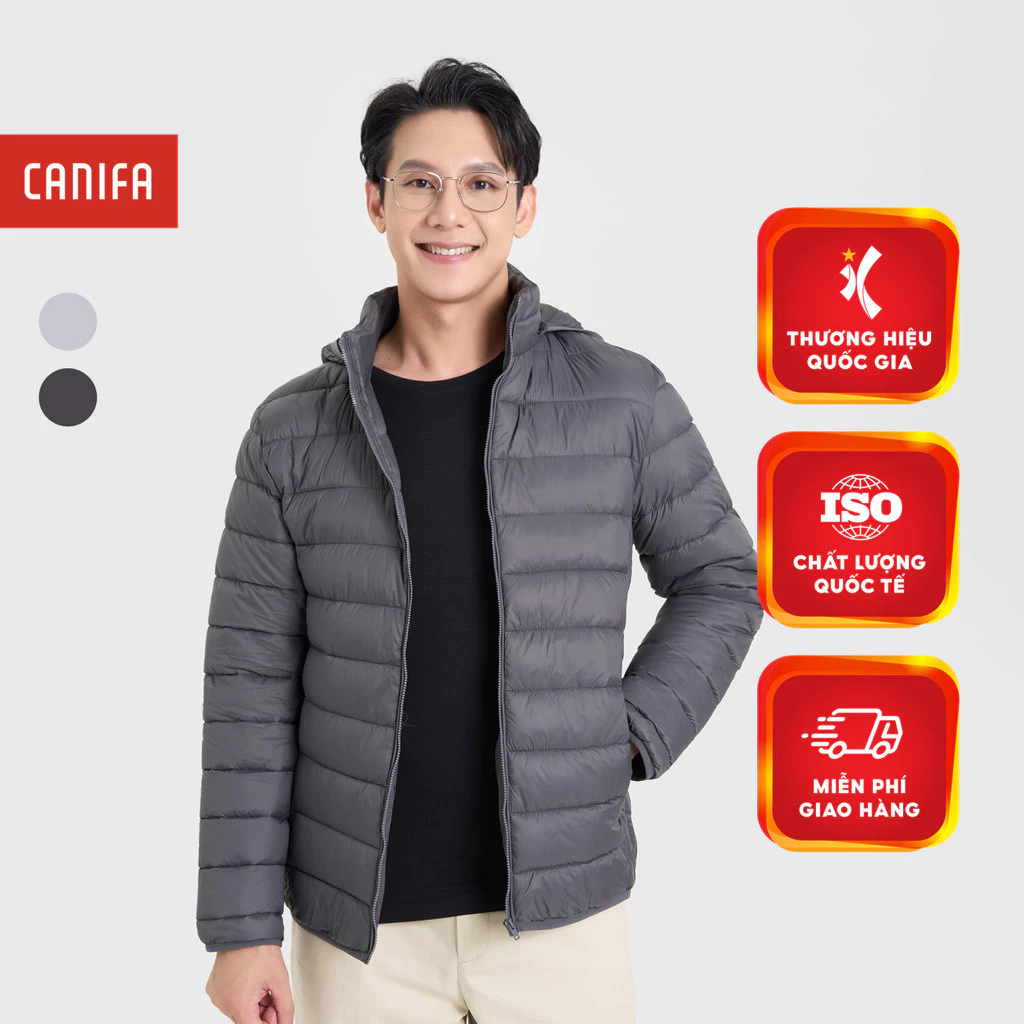 Áo khoác chần bông nam siêu nhẹ cản gió giữ ấm cực tốt cho mùa đông CANIFA 8OT24W028 FW25