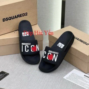Dép ICON lá phong, DSQ quai ngang thời trang nam hot-dép nam đẹp đủ size 35-44