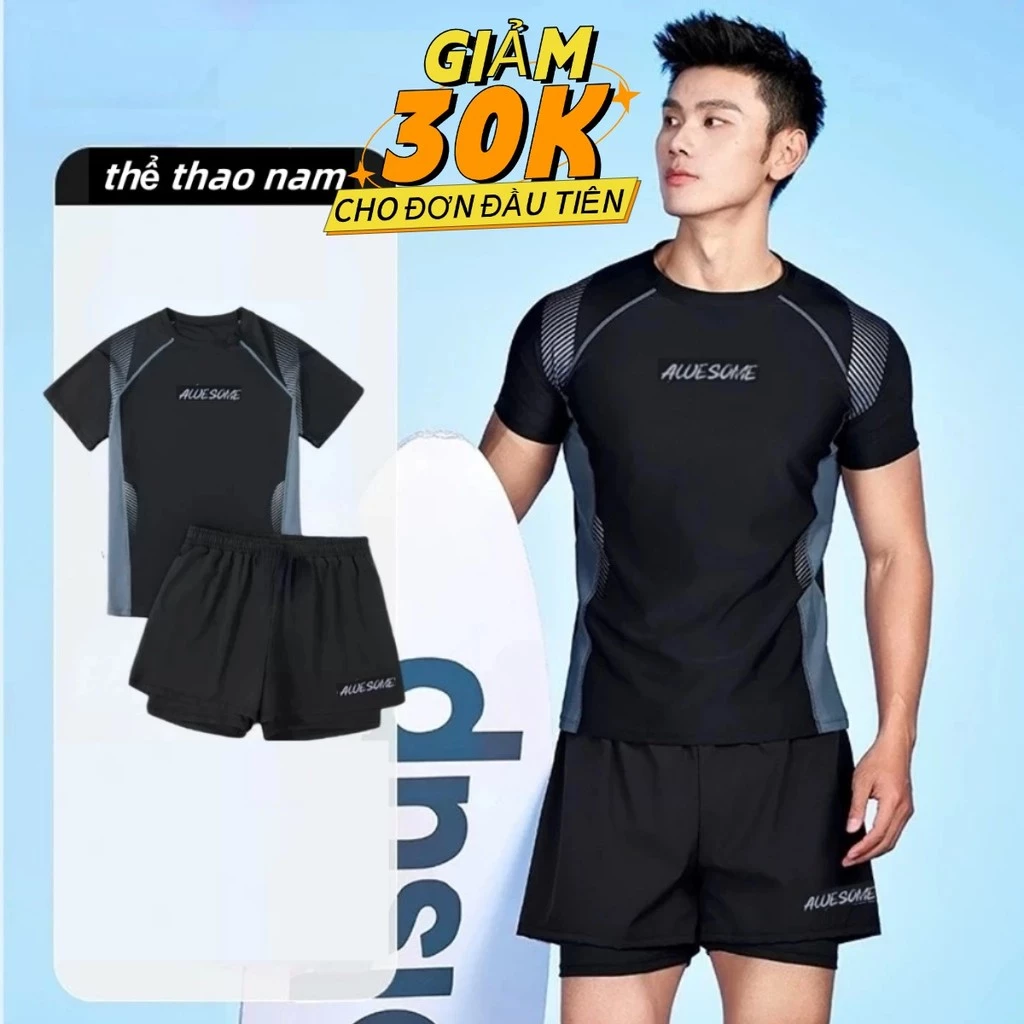 đồ bơi cho nam big size quần bơi nam  2 lớp cao cấp Chất Vải Co Dãn Đa Chiều  học bơi bộ đi biển